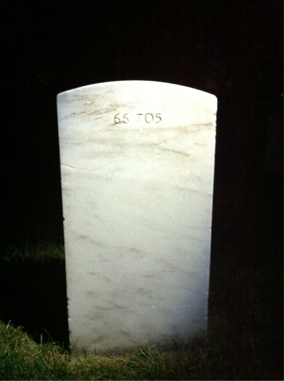 Back of headstone — Albert Harvey Burton