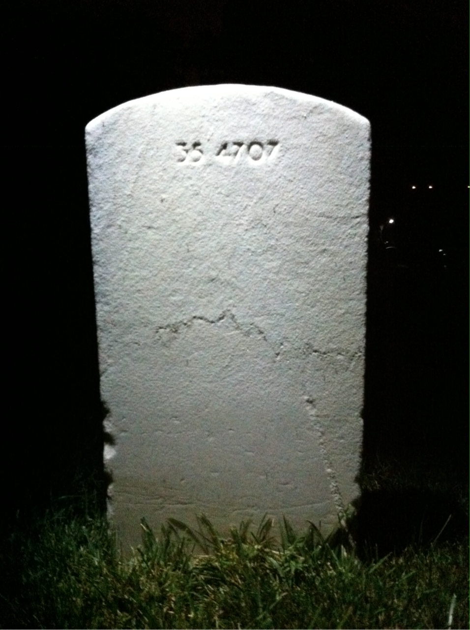 Back of headstone — Thomas Murphy