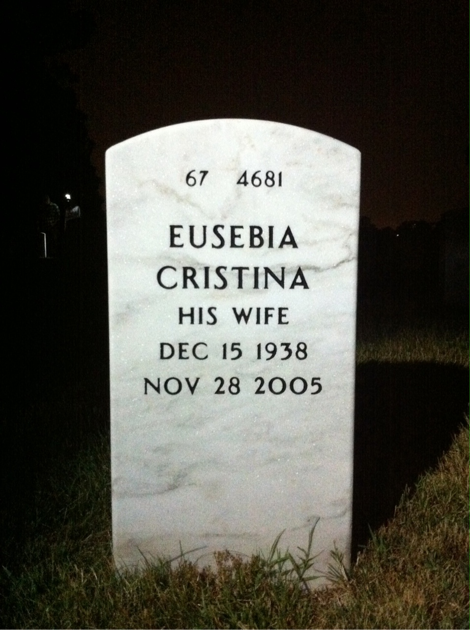 Back of headstone — Bernard Markevitch