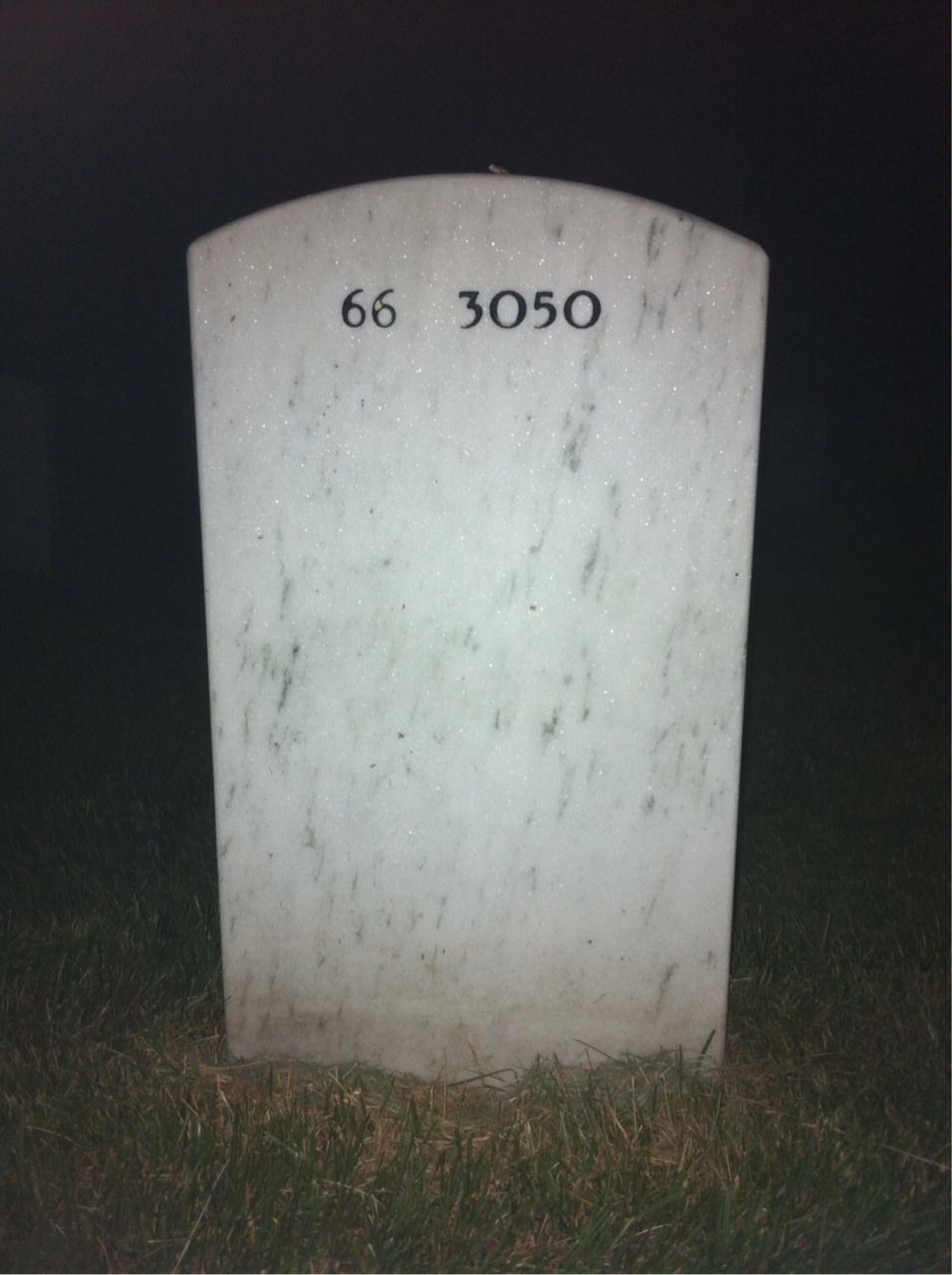 Back of headstone — Bradley Keyes