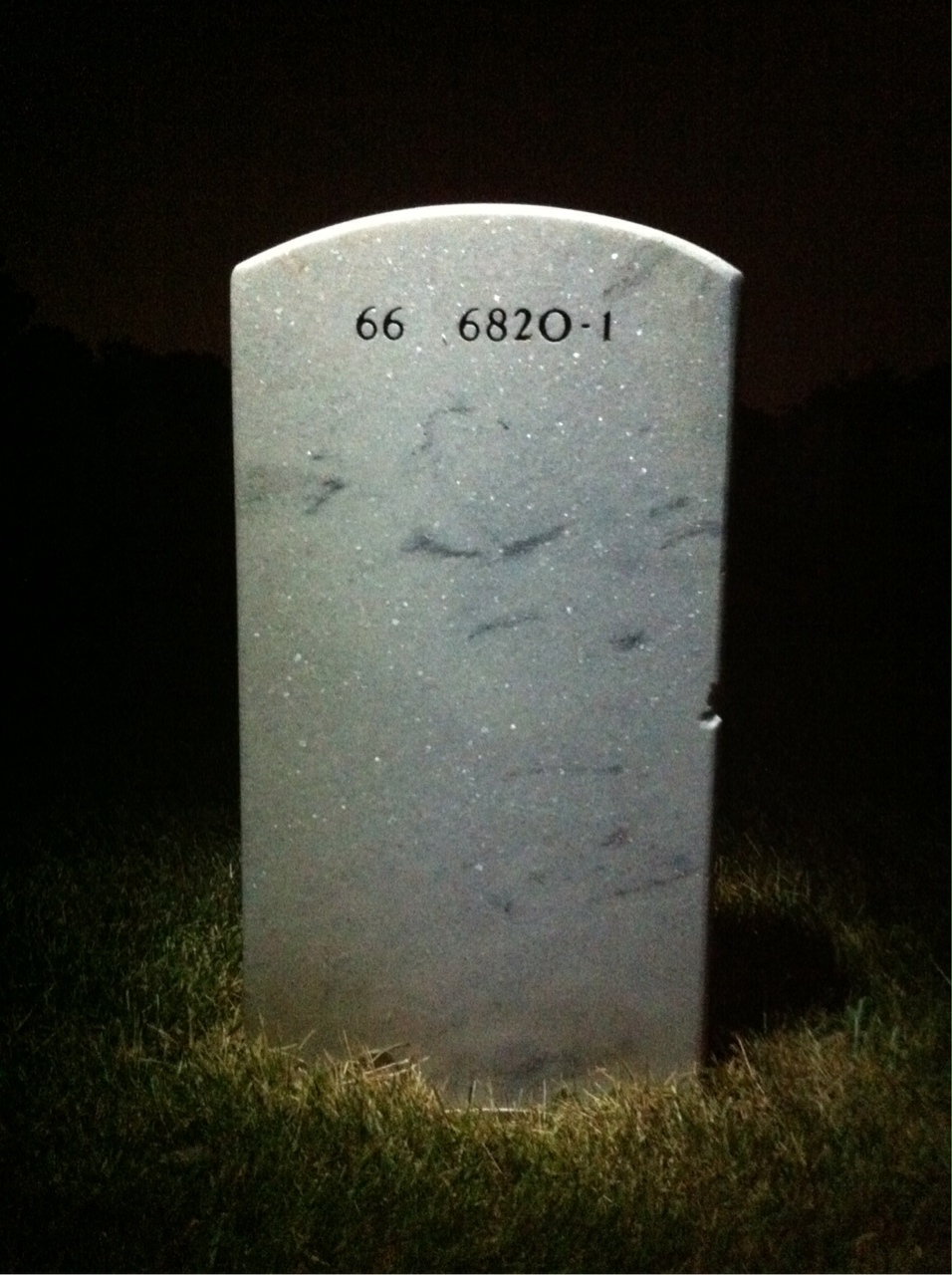 Back of headstone — Richard Wilson