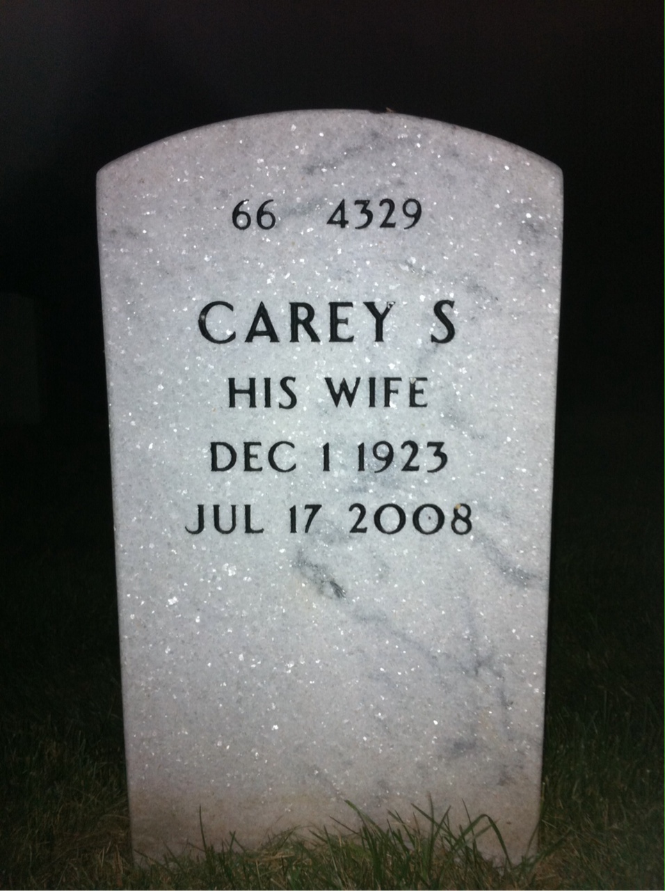 Back of headstone — Richard Judge