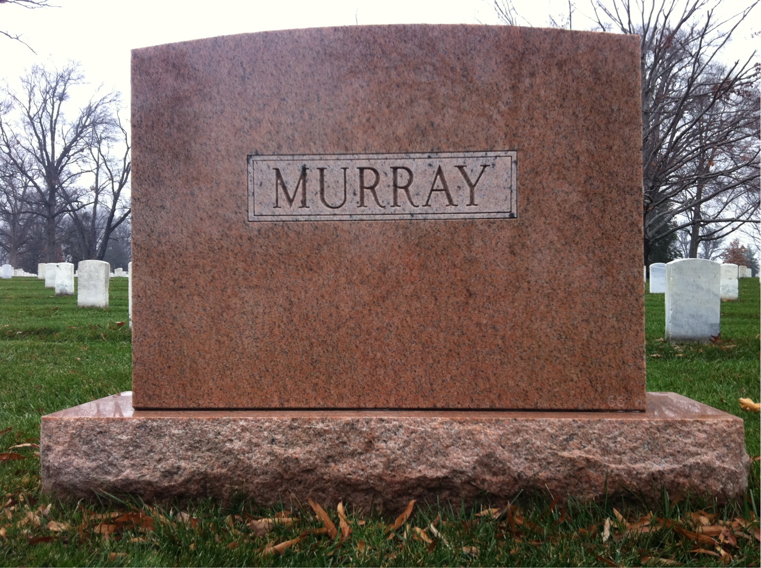 Back of headstone — James Murray
