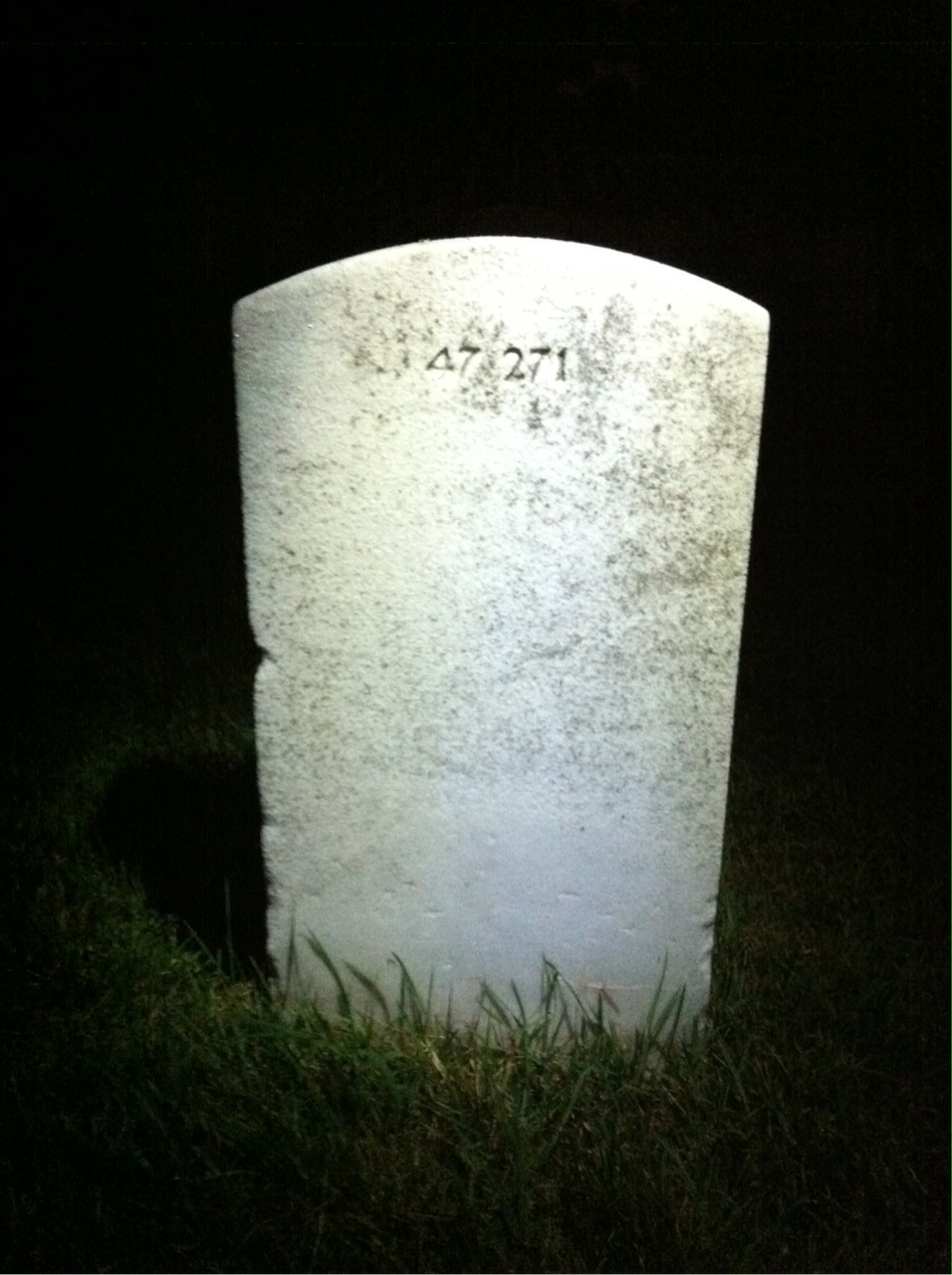 Back of headstone — Charles Banks