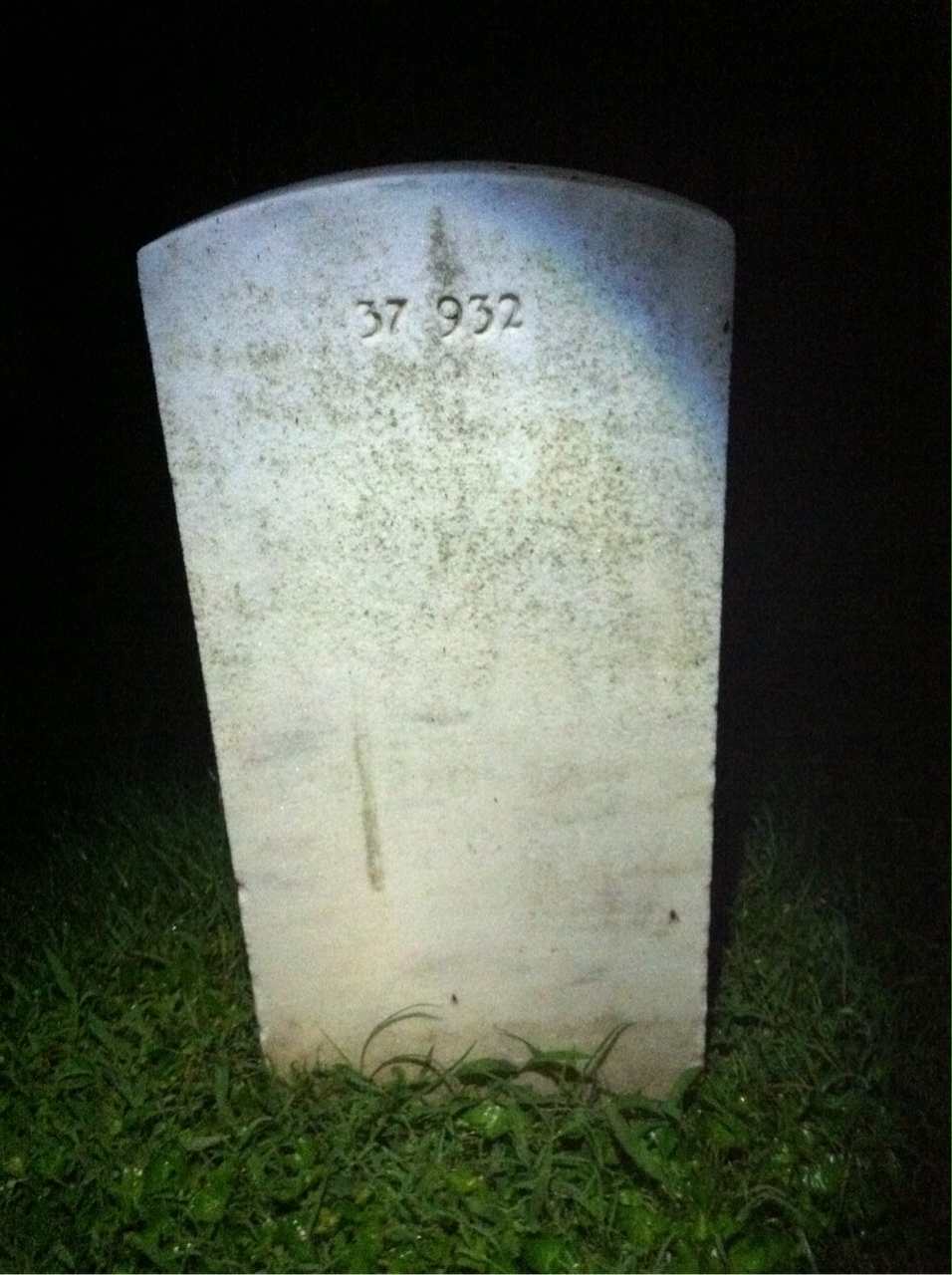 Back of headstone — Martin Acton