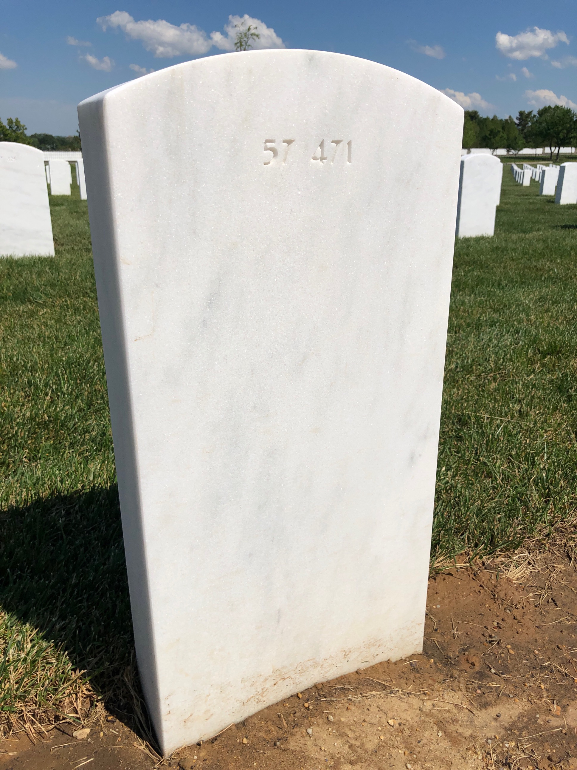 Back of headstone — Raymond Middlekauff