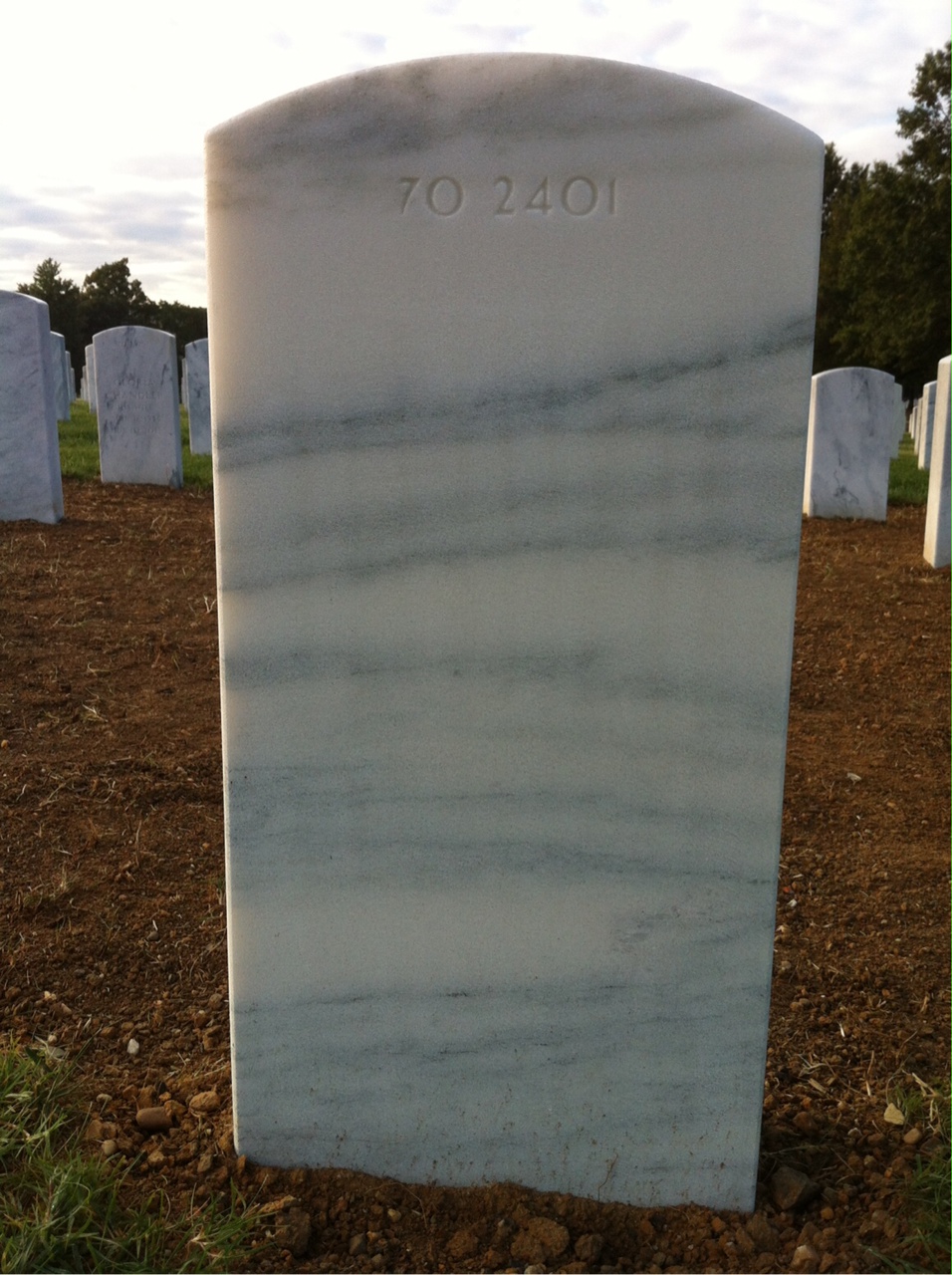 Back of headstone — Donald Addison