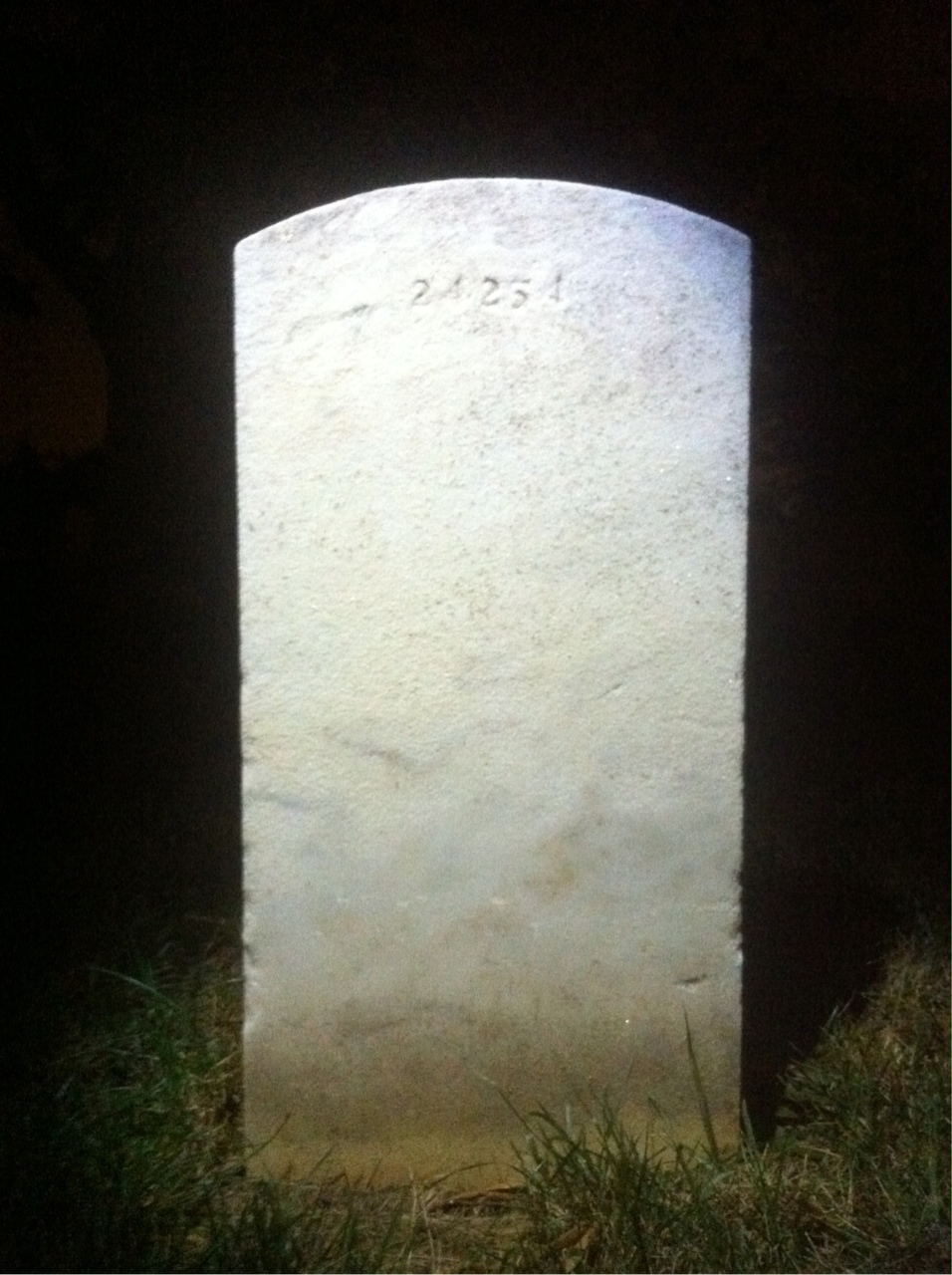 Back of headstone — Bob Myers