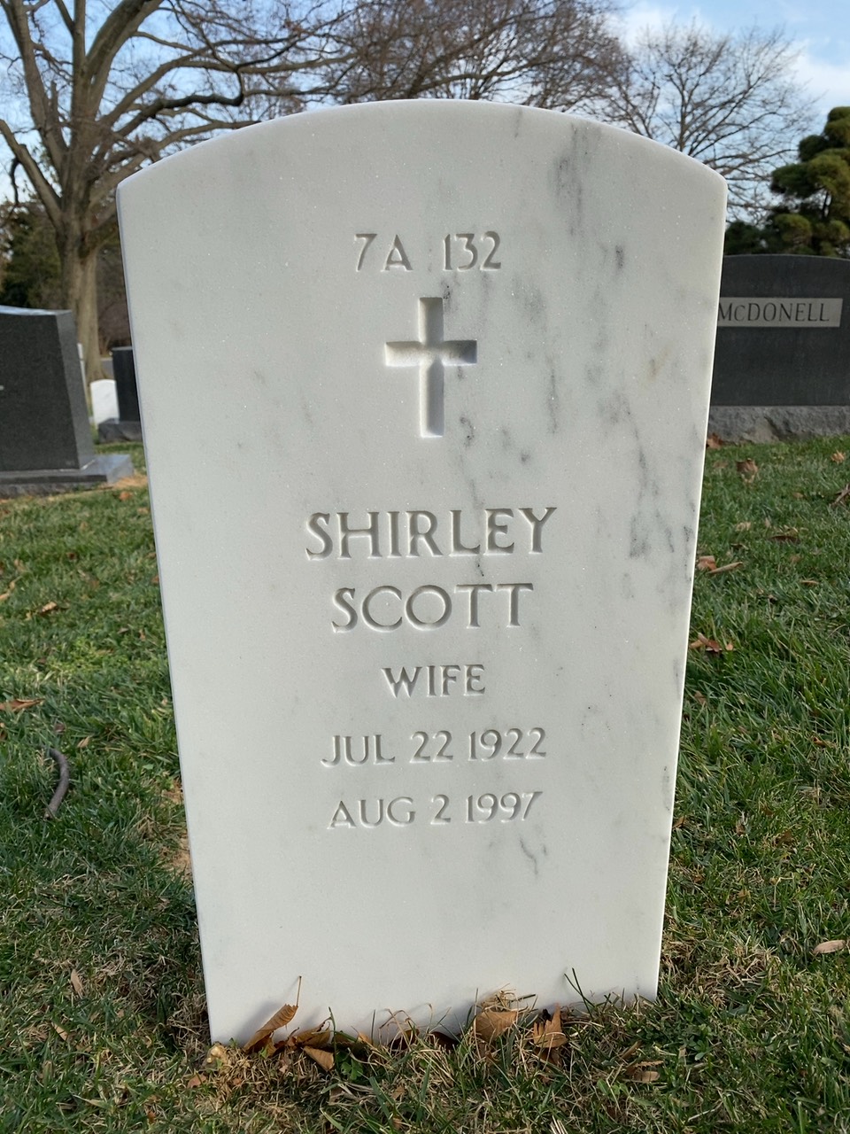 Back of headstone — William R Gianelli