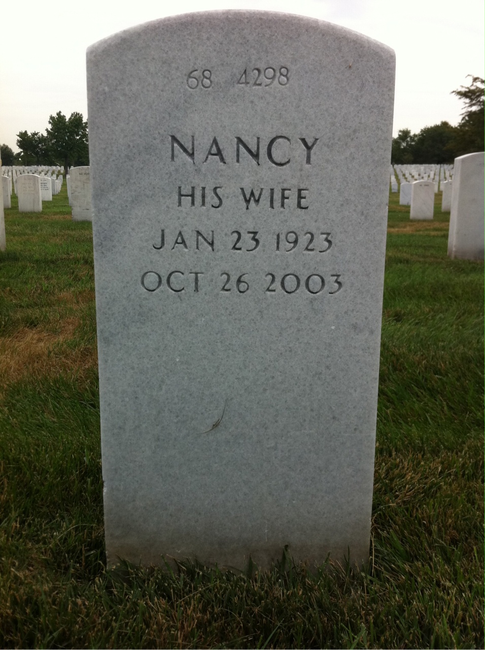 Back of headstone — H Scott Young