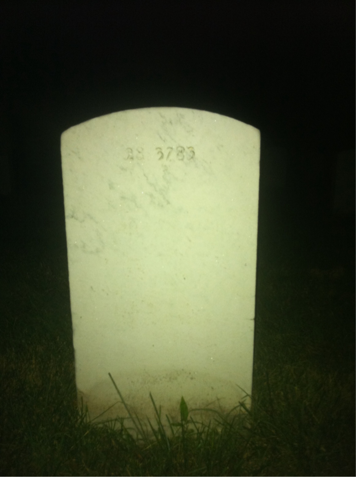 Back of headstone — Clarence Allen