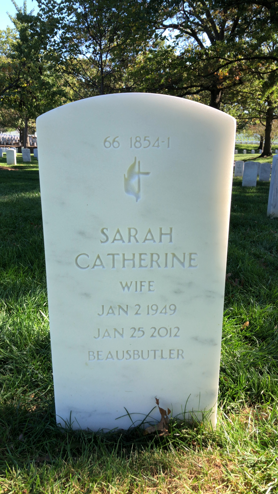 Back of headstone — Walter Martens Strieter