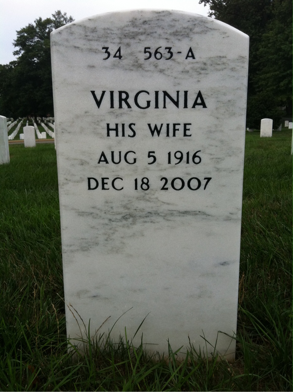 Back of headstone — Joseph Pishioneri