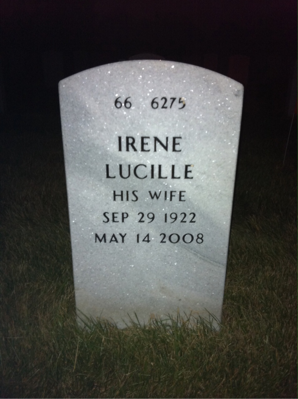 Back of headstone — William Milne