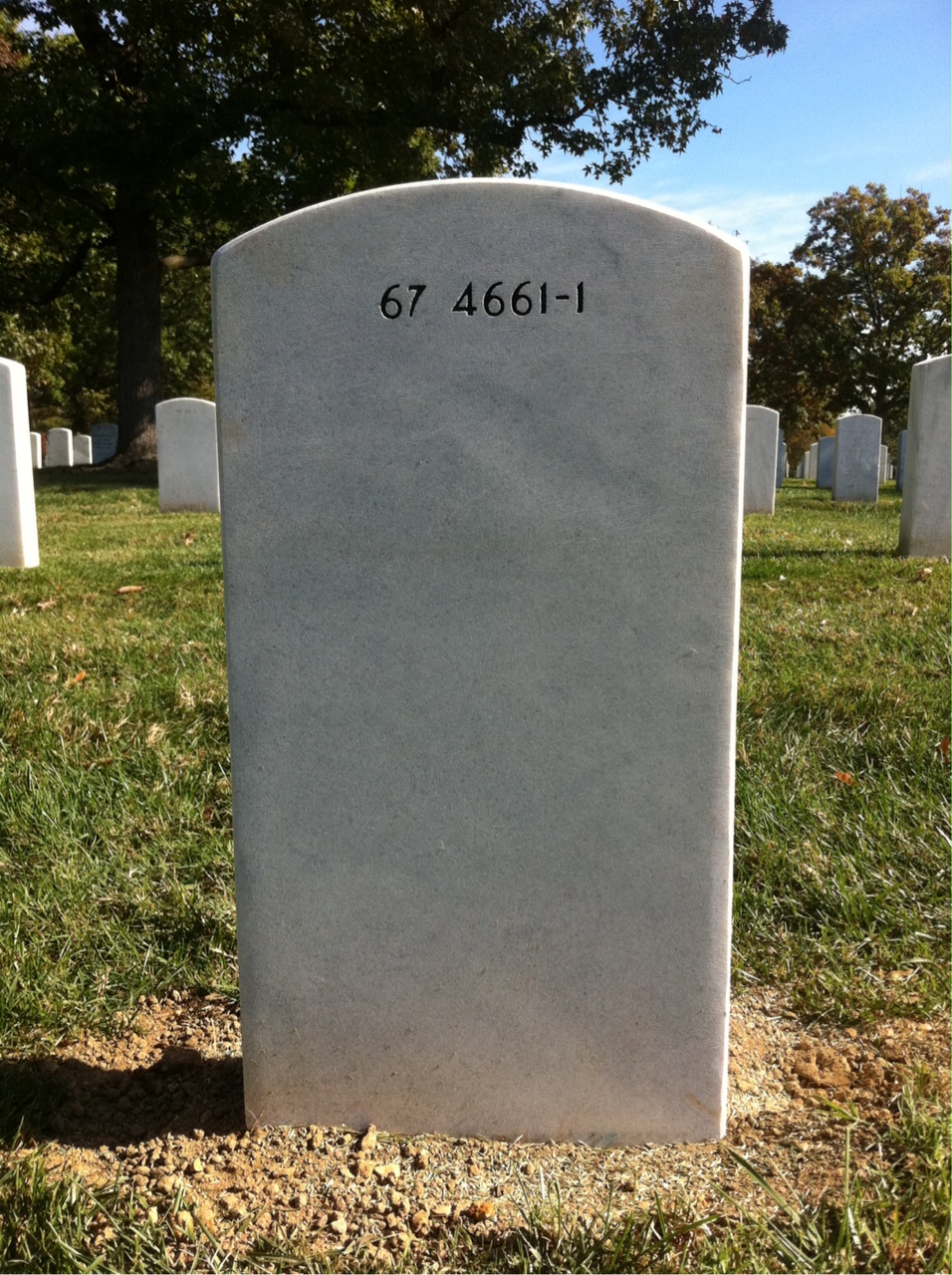 Back of headstone — Emery Sanford