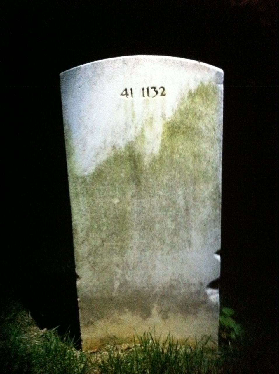 Back of headstone — Francis Moriarty