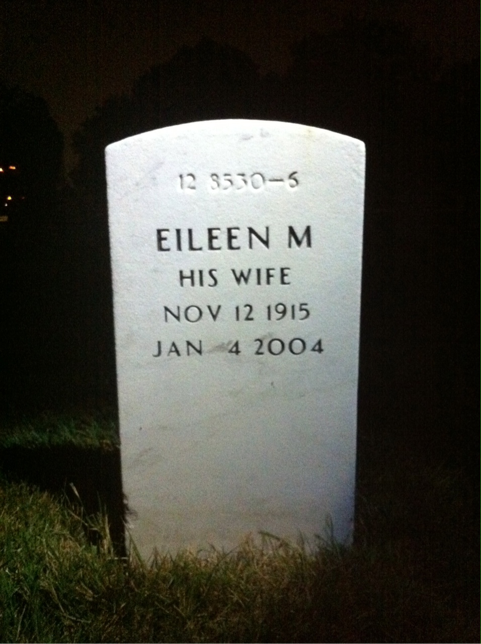 Back of headstone — Harvey King