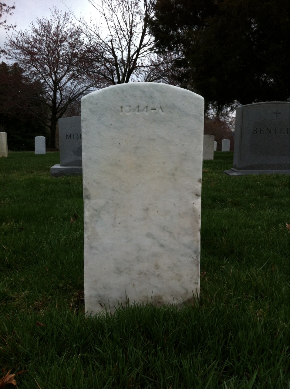 Back of headstone — John Baldwin