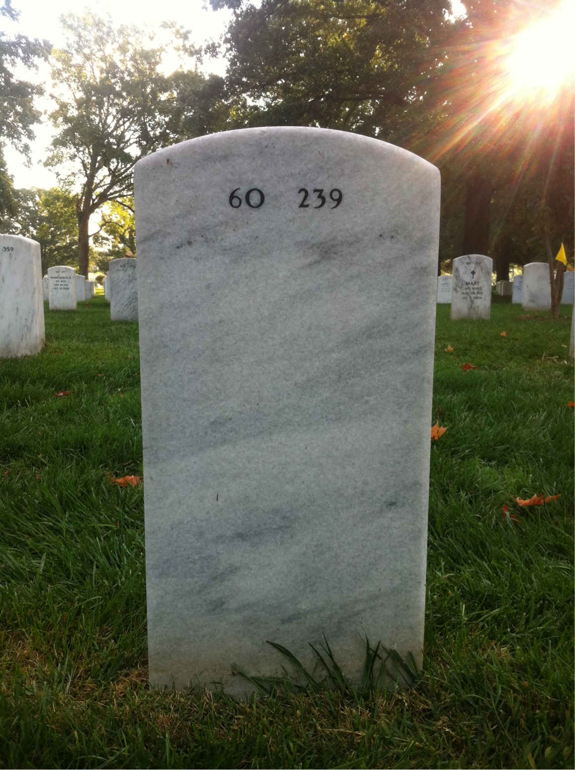 Back of headstone — Harley Thomas
