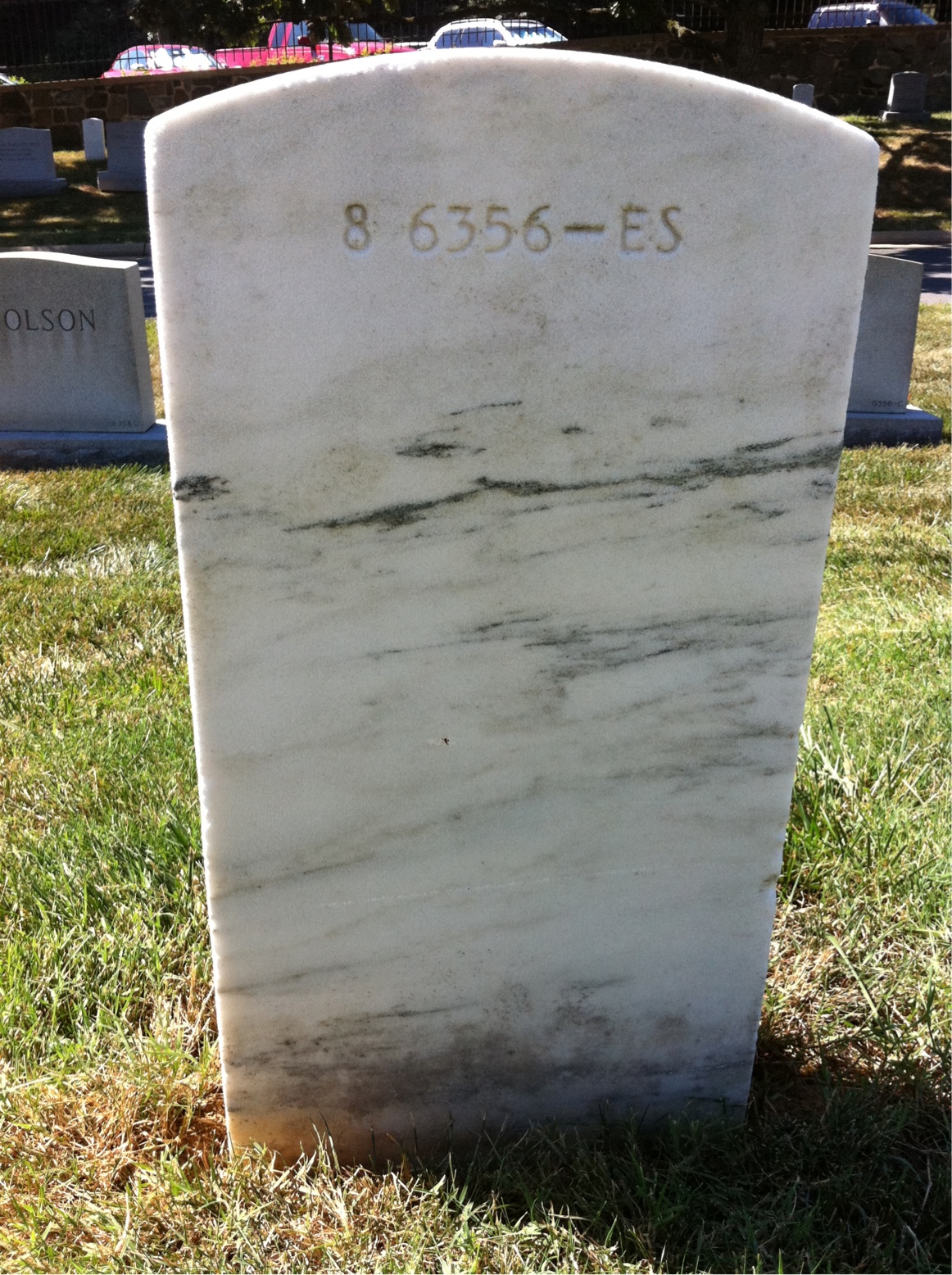 Back of headstone — Dova Bensinger