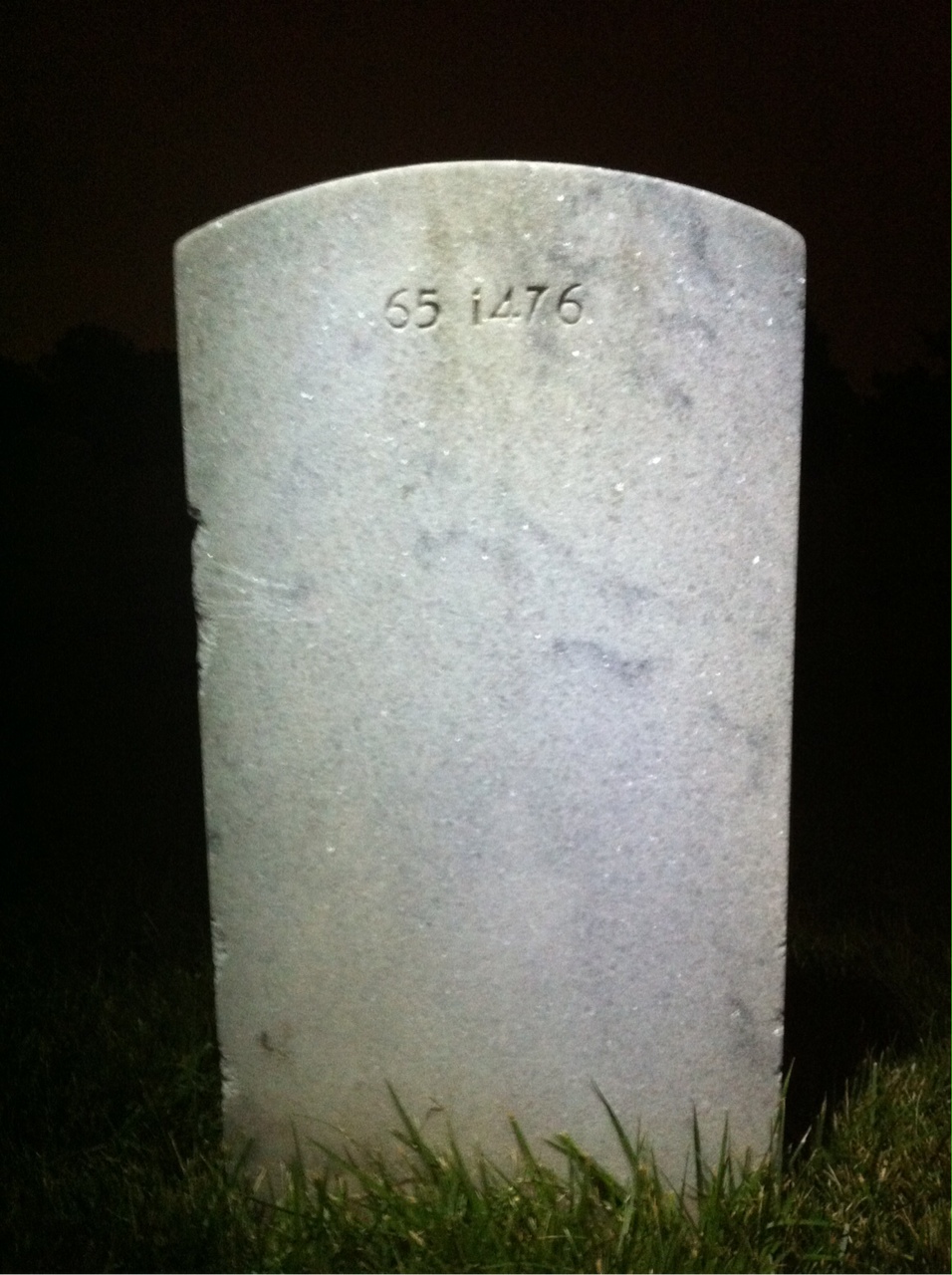 Back of headstone — James Cummings