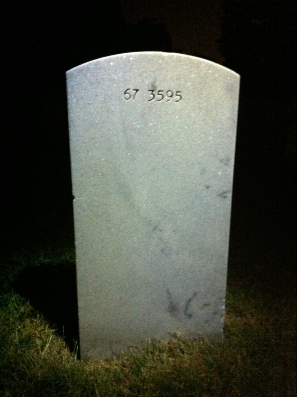 Back of headstone — Wilbert Earls