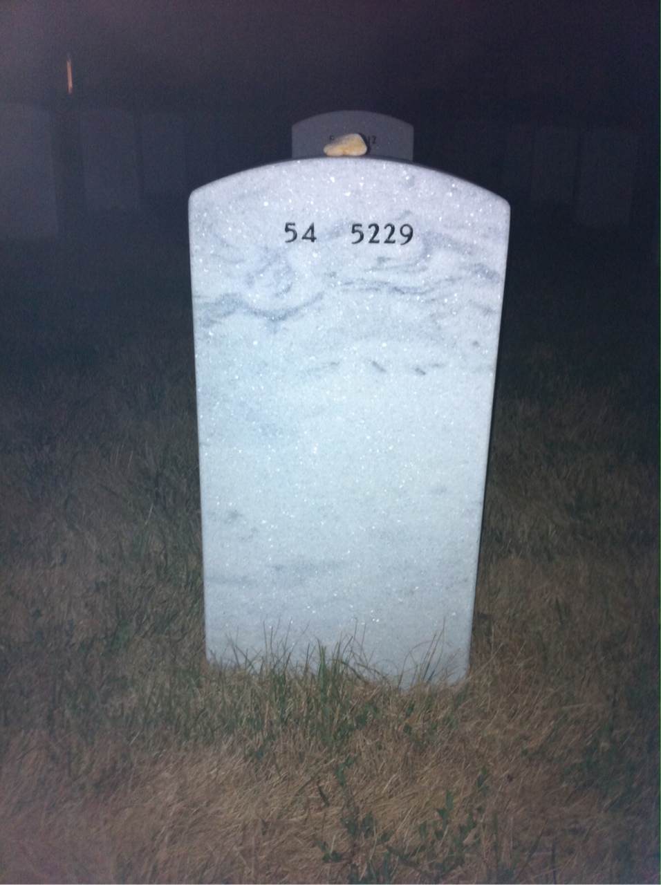 Back of headstone — John Ellerbe