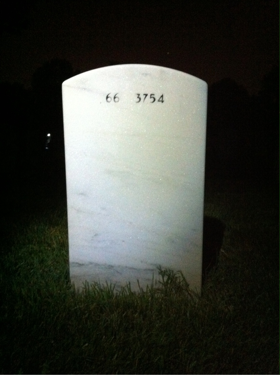 Back of headstone — Thaddius Chapman