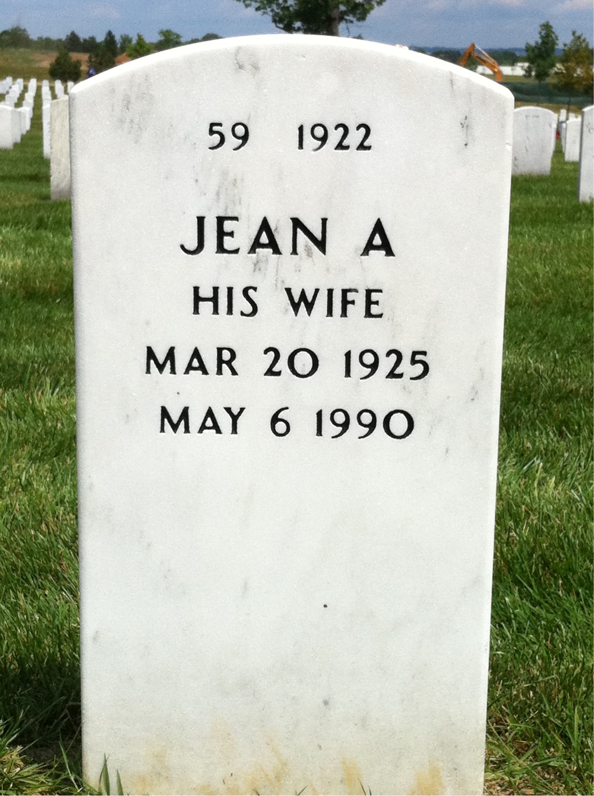 Back of headstone — Clifford Pohl