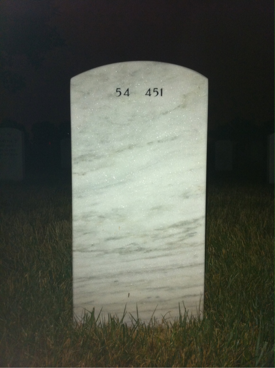 Back of headstone — Willard Morris