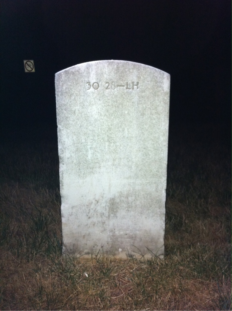 Back of headstone — Frances Baumgardner
