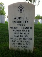 Audie Murphy — Headstone Front