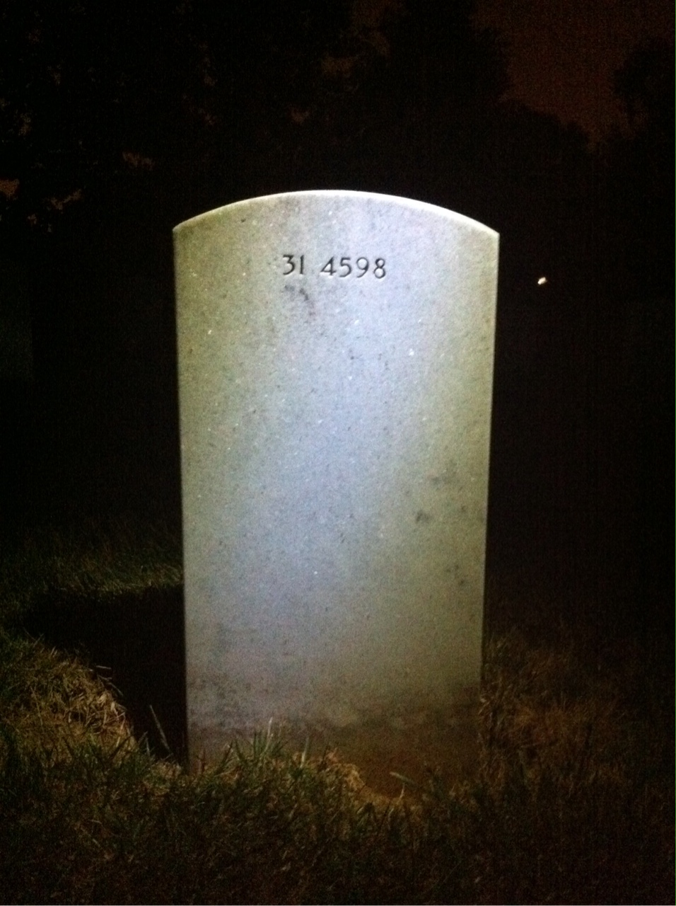 Back of headstone — Cleveland Mosley