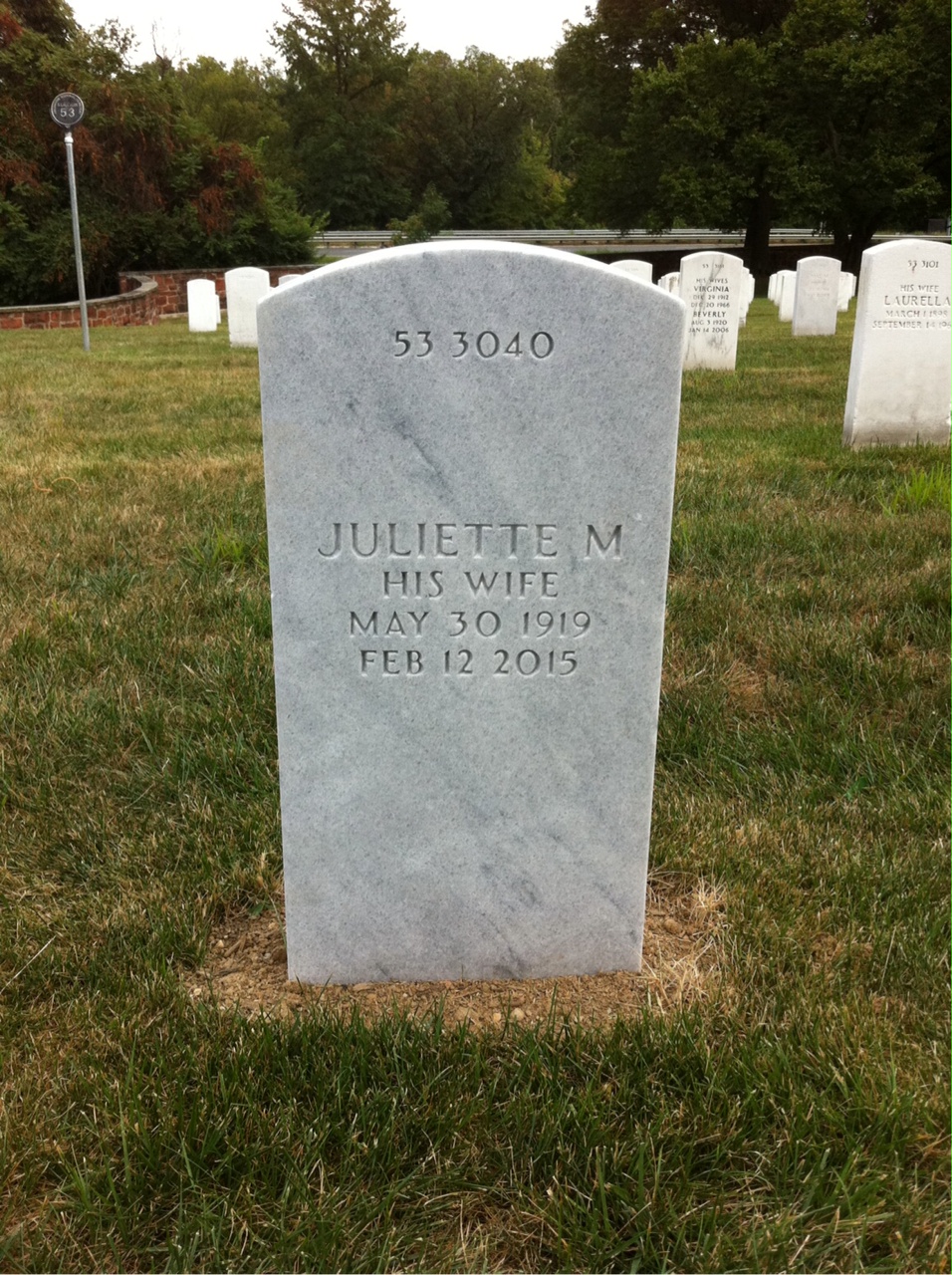 Back of headstone — Harold Anable