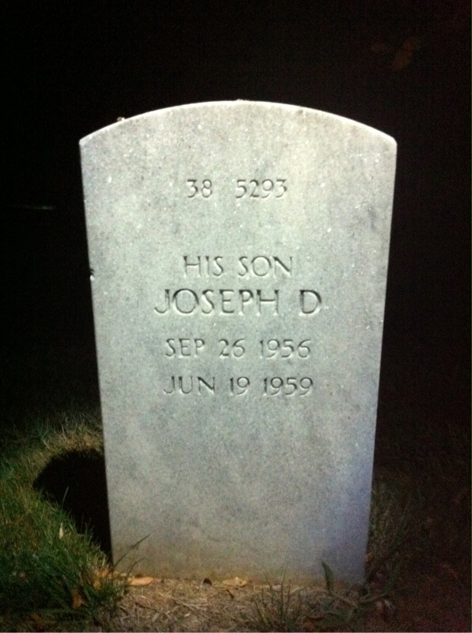 Back of headstone — Clay Blair