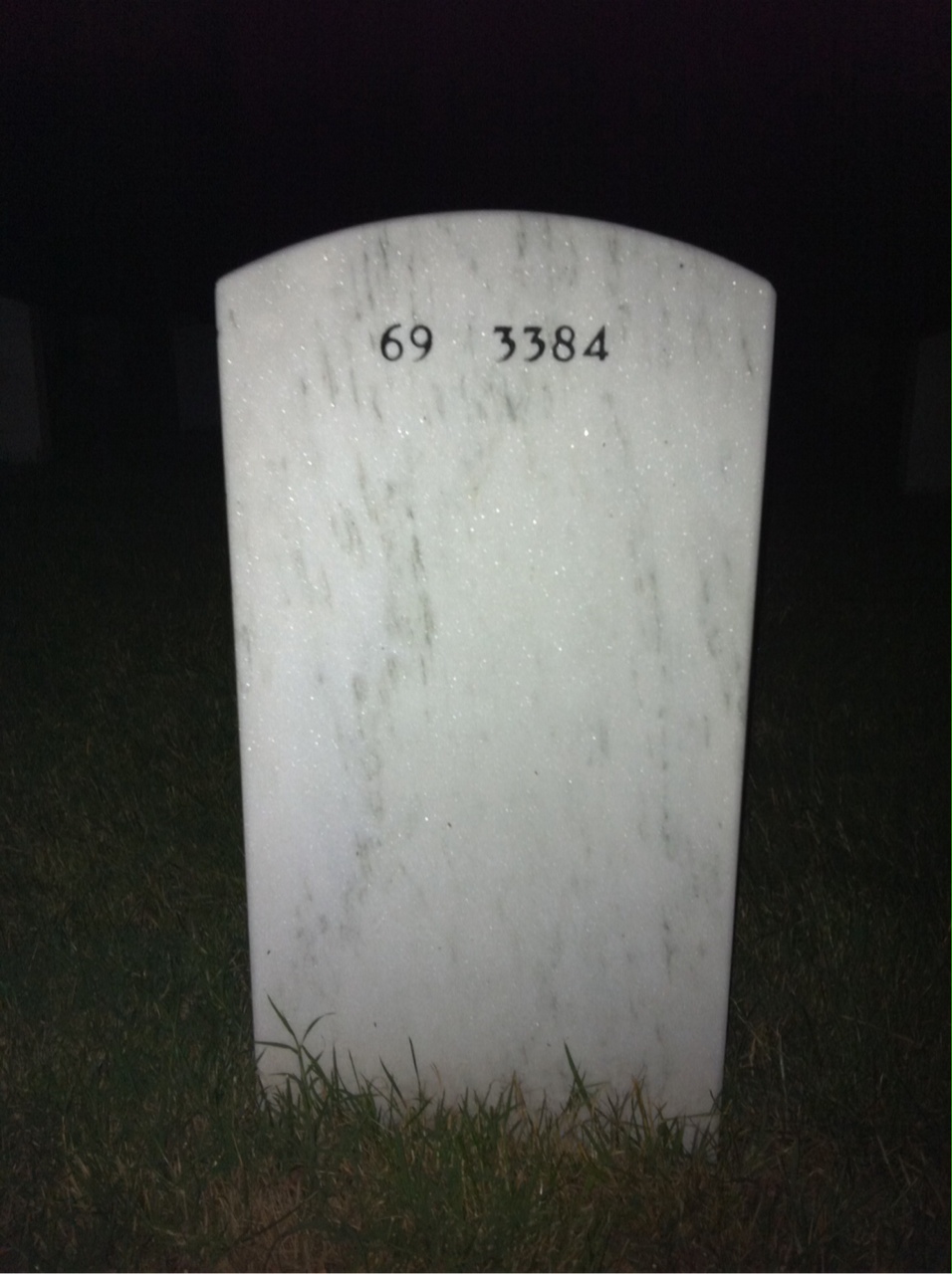 Back of headstone — Charles Fisher