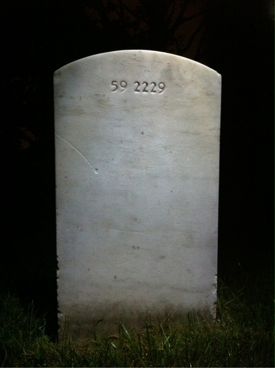 Back of headstone — Mary Morris