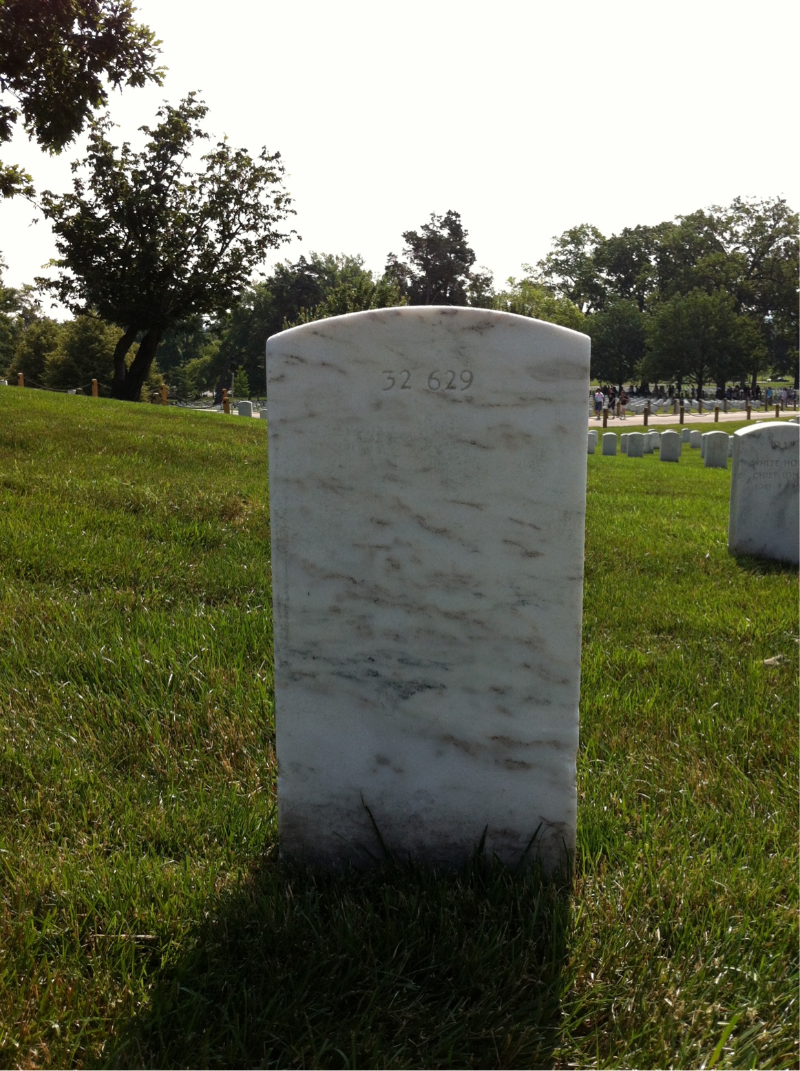 Back of headstone — William C Perry