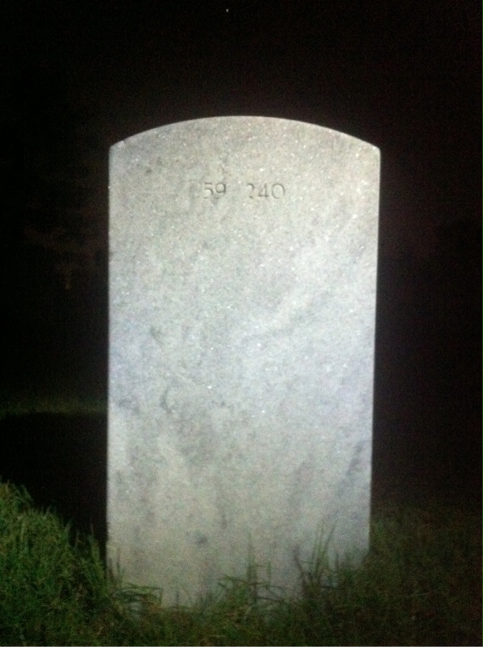 Back of headstone — Charles Mingo