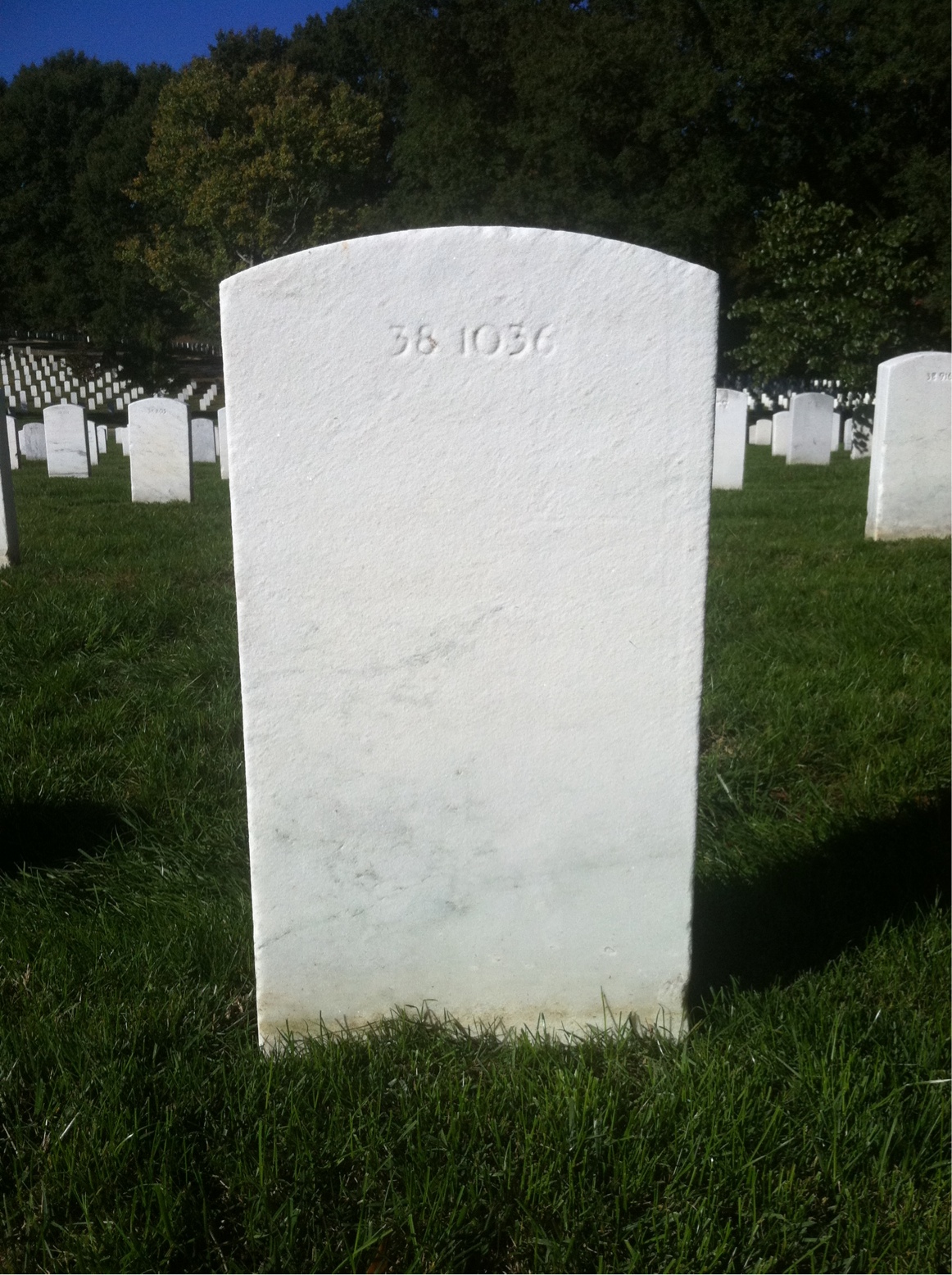 Back of headstone — Manasseh Brock Warren