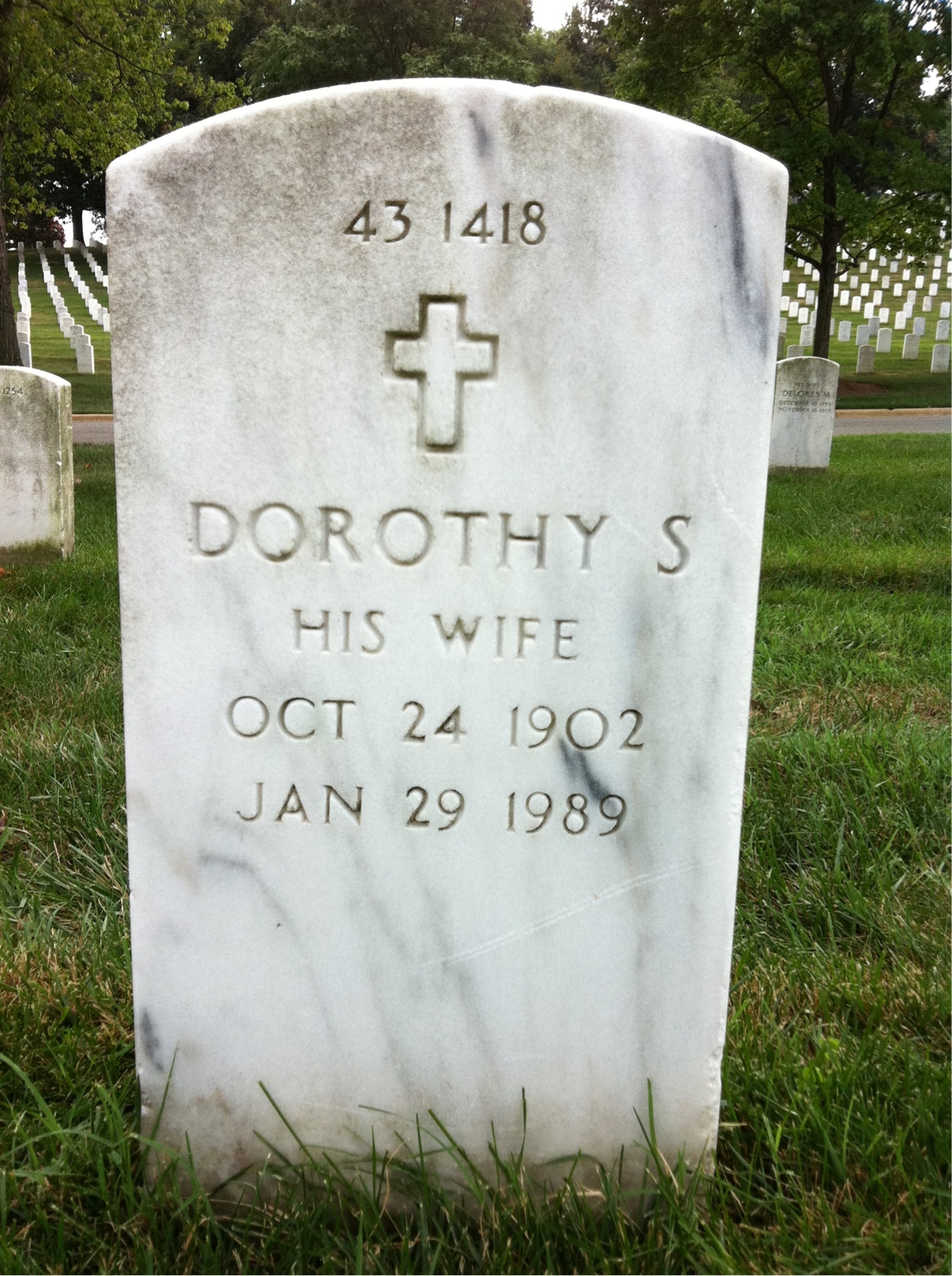 Back of headstone — James Breen