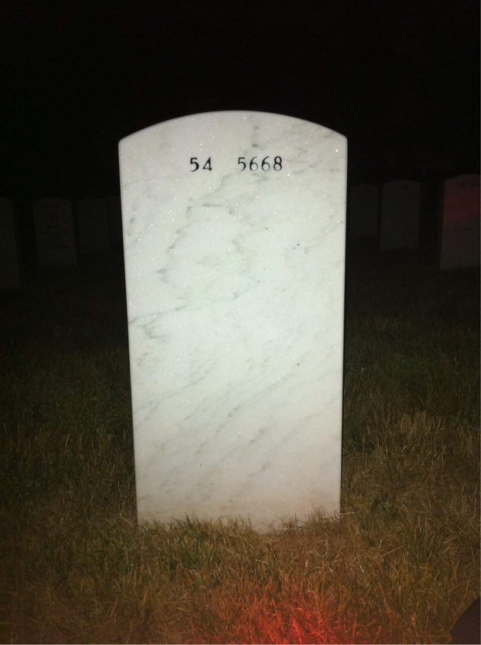 Back of headstone — William Hennessy