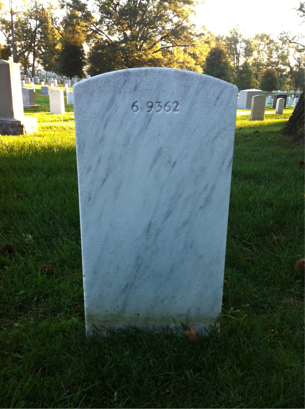 Back of headstone — Harold Blake