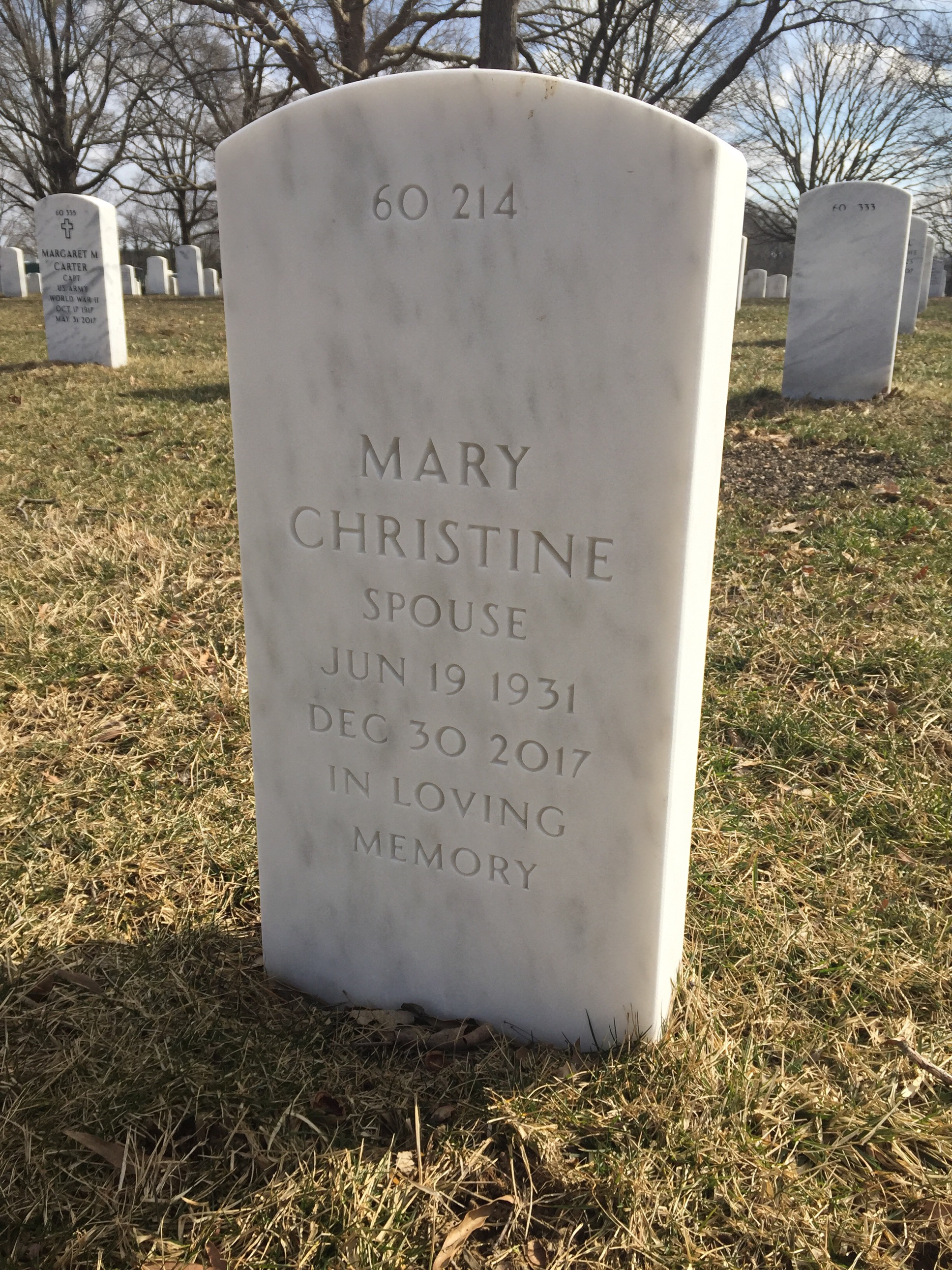Back of headstone — Raymond White