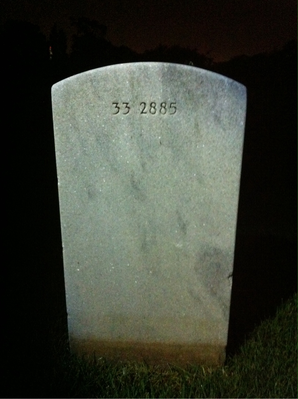 Back of headstone — William James Coates