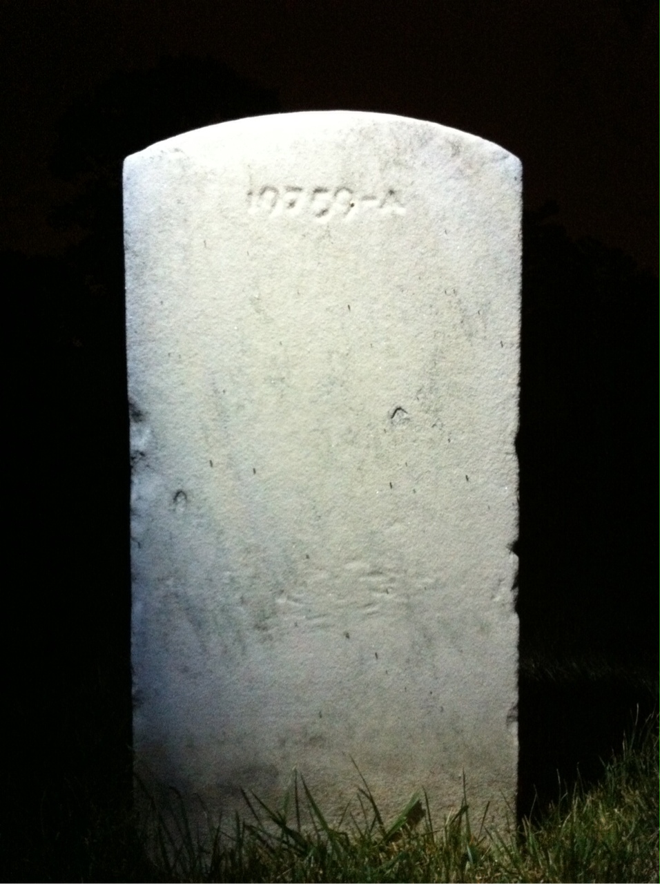 Back of headstone — Walter Morris
