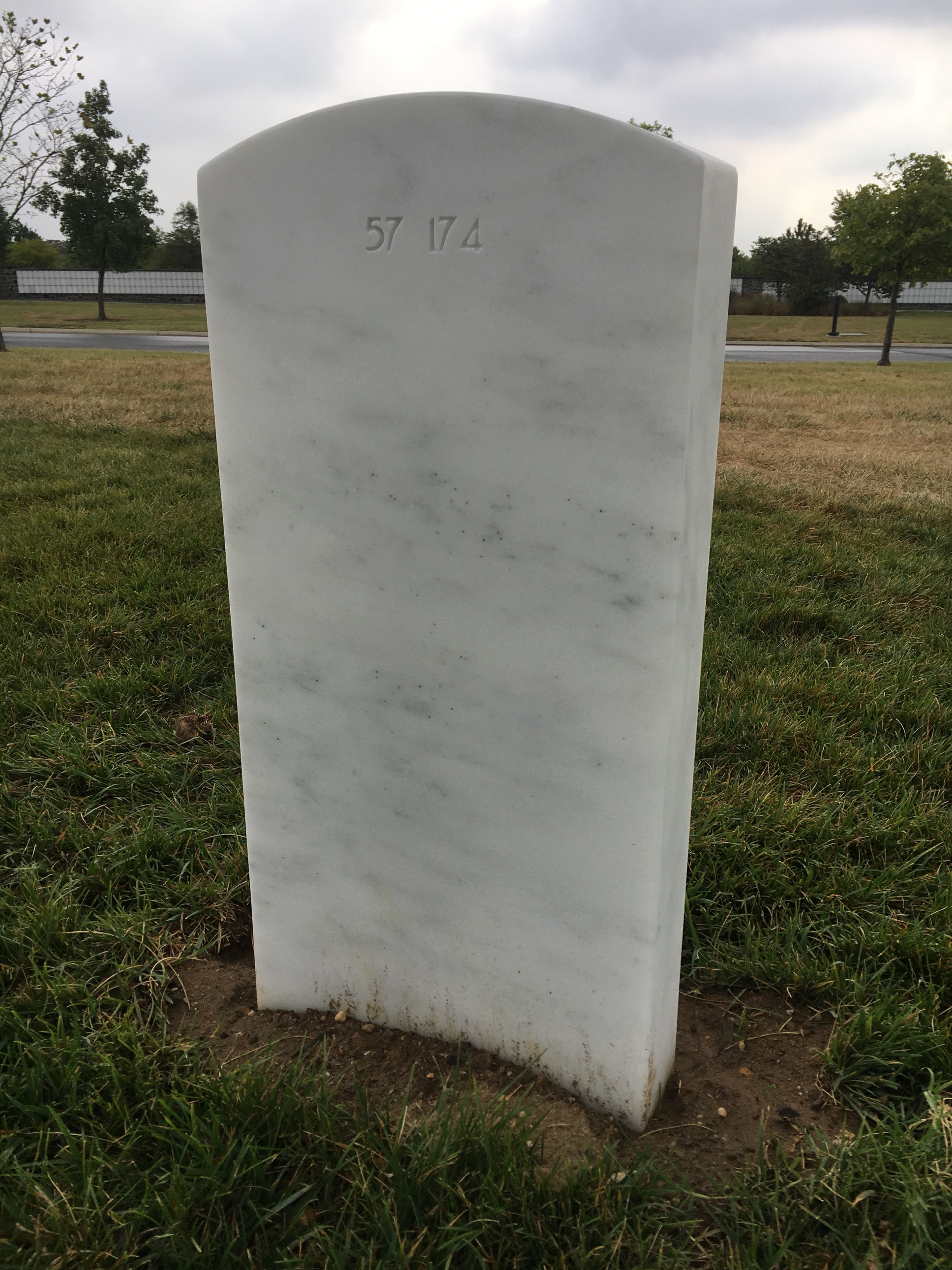 Back of headstone — Alfred Thornton