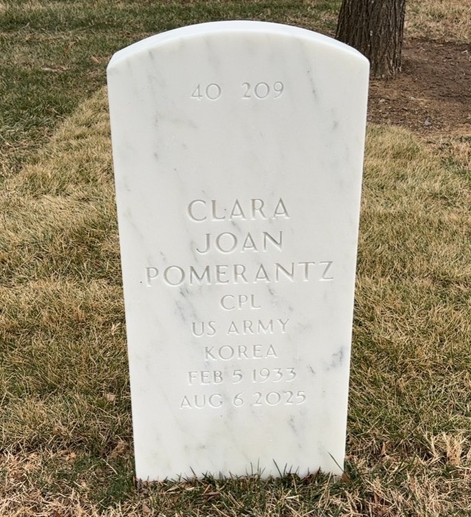 Back of headstone — Albert Pomerantz