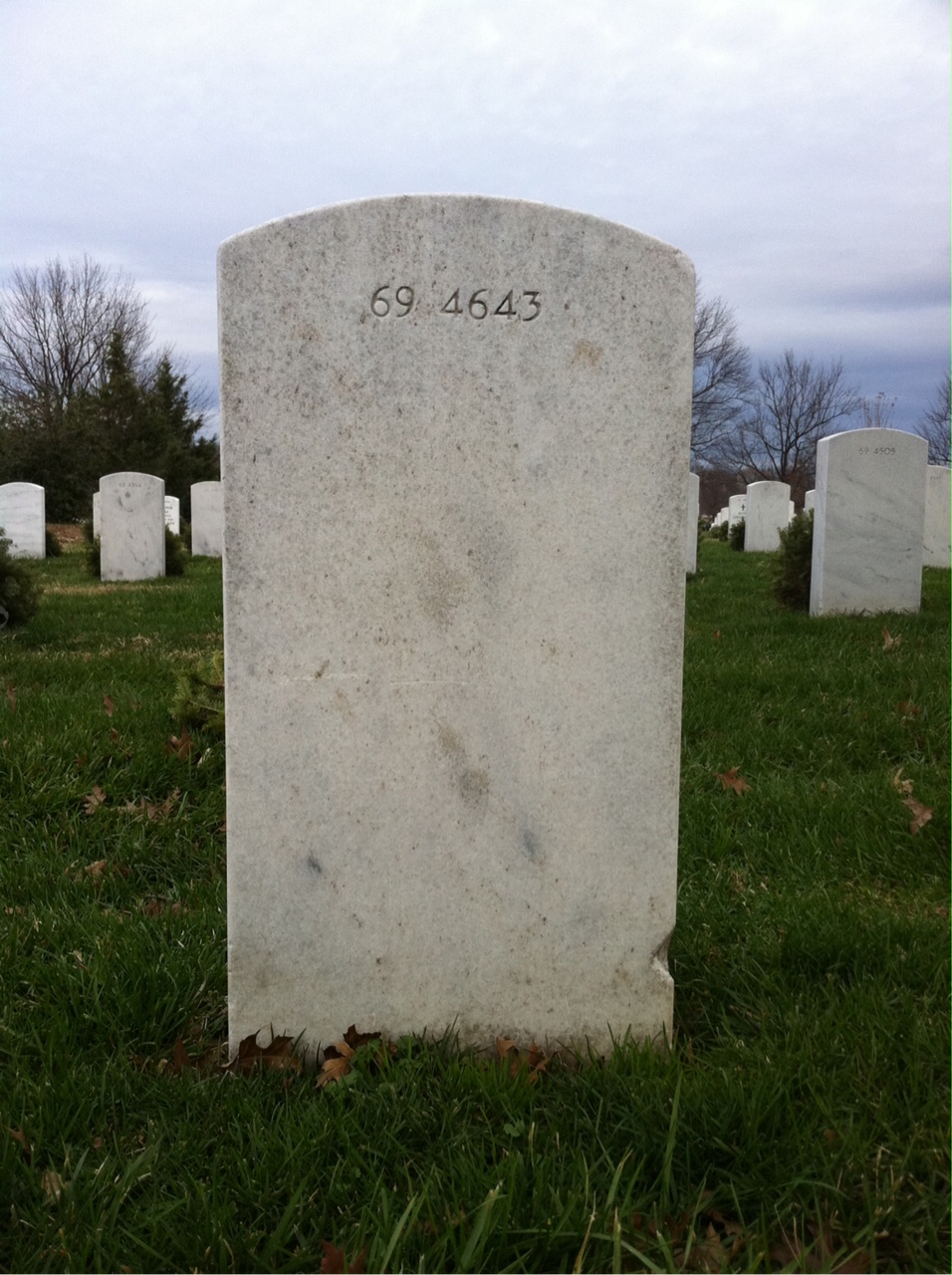Back of headstone — Charles Backus