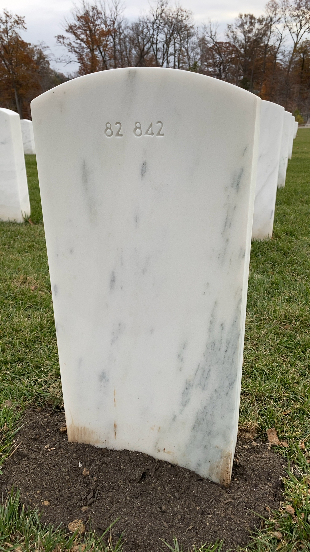 Back of headstone — Thomas R Burke